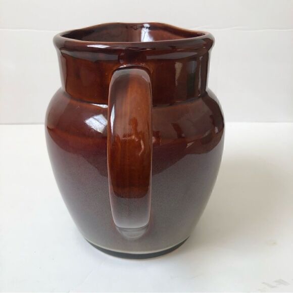 Stoneware handmade pottery drinking pitcher glazed earthenware - Picture 4 of 13